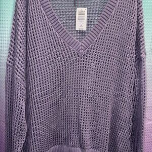 NWT Torrid 3X Purple V Neck Sweater